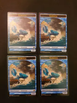 4x Duel Decks Merfolk vs. Goblins Elemental Token NM Magic Gathering MTG 4 X4 - Image 1