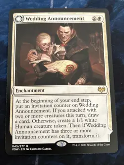 Wedding Announcement Innistrad: Crimson Vow Regular NM-M Unplayed 045/277 - Image 1