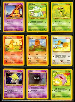 1999 Pokemon BASE SET Unlimited Edition COMPLETE Non Holo COMMON Cards Lot NM+ - Image 2