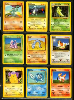 1999 Pokemon BASE SET Unlimited Edition COMPLETE Non Holo COMMON Cards Lot NM+ - Image 3