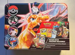 Pokemon TCG Charizard Fall Scarlet & Vilet SV Collector Treasure Chest Tin 2023 - Image 1