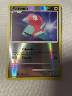 2008 Pokemon, D&P Great Encounters, #81/106 Porygon, Reverse Holo Common - Image 1