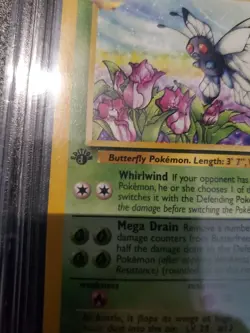 Pokemon - 1st Edition "d" Butterfree errorBGS 8 Jungle 1999 33/64 Misprint - Image 2