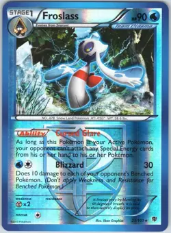 Froslass 23/101 Rare Plasma Blast Pokemon Reverse Holo NM - Image 1