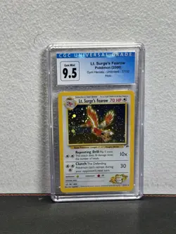 Lt. Surge’s Fearow Pokemon (2000) Gym Heroes 7/132 CGC 9.5 Gem Mint Blue Label! - Image 1