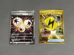 Pokemon TCG Ignition Energy and Super Energy Retrieval Gold Lot NM - Image 1