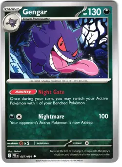 Gengar 57/91 Pokemon SV: Paldean Fates - Image 1