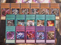 YuGiOh Complete Ashened Deck 48 Cards Veidos Obsidim City P + Extra Deck + Bonus - Image 1