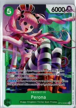 One Piece CCG Perona The Azure Sea's Seven SR Foil OP14-033 NM - Image 1