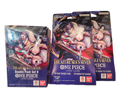One Piece TCG OP14 Azure Sea’s Seven Double Pack Set 9 Bundle + 2 Packs - Image 1