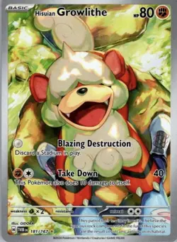 Hisuian Growlithe 181/167 Sv06: Twilight Masquerade Holo - Image 1