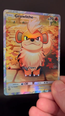 Growlithe - Holo Fan Card Pokemon TCG Pocket Art | Mega Rising - Image 2