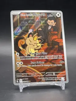 Team Rocket's Meowth 203/182 SV10: Destined Rivals - Pokemon Card - NM - Image 1
