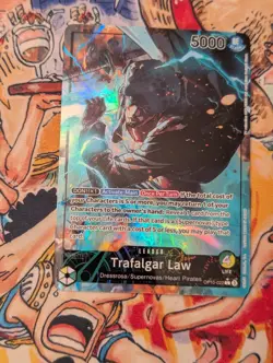 One Piece TCG Royal Blood OP10-022 Trafalgar Law Leader Parallel Alt Art - Image 1