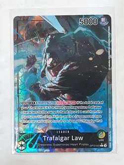One Piece TCG Royal Blood OP10-022 Trafalgar Law Leader Parallel Alt Art - Image 1