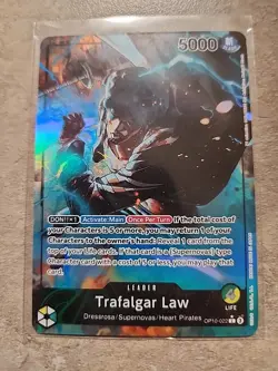 One Piece TCG Royal Blood OP10-022 Trafalgar Law Leader Parallel Alt Art IN HAND - Image 1