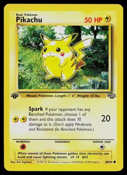 Pokemon Card - Pikachu Jungle 60/64 Common 1st Edition - Image 1