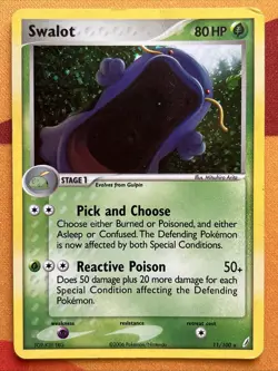 Pokemon Card - Swalot - Holo Rare (11/100) ex Crystal Guardians *DMG* - Image 1