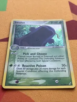Pokemon Card - Swalot - Holo Rare (11/100) ex Crystal Guardians *DMG* - Image 2