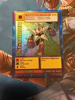 Digimon Trading Card 1999 Starmon St-26S Holo Bandai Rare Foil - Image 2