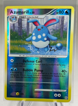 Azumarill - 18/130 - Rare - Reverse Holo Diamond & Pearl - Pokemon Card - LP - Image 1