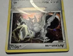Arceus AR9 LV 100 Platinum Arceus Holo Rare Pokemon Card Moderate Play - Image 3