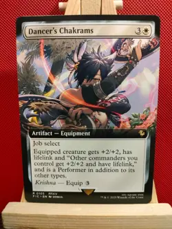 Dancer's Chakrams (Extended Art) - Final Fantasy Commander - NM - MTG - Image 1