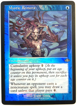 MTG Mystic Remora *RETRO FRAME FOIL* Dominaria Remastered 288 NM - Image 1