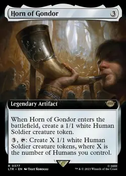Horn of Gondor - Extended Art - Universes Beyond: The Lord of the Rings: MTG NM - Image 1