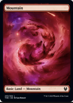 1x Mountain (253) - FULL ART MTG Theros Beyond Death NM Magic Regular - Image 1