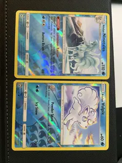 Pokemon #27/147 and #28/147 Alolan Vulpix+Ninetales Reverse Holo - Image 1