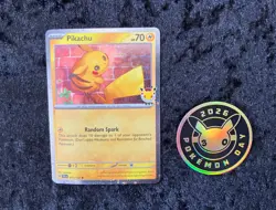 Pikachu 051 /162 Stamped 2026 Pokemon Day 30th Anniversary Promo TCG W/Coin - Image 2