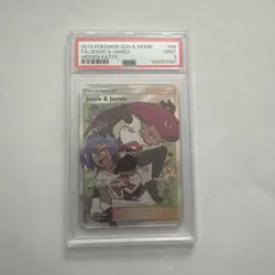 Pokemon Jesse & James Full Art Trainer PSA 9 Sun And Moon Hidden Fates 68/68 MT - Image 1