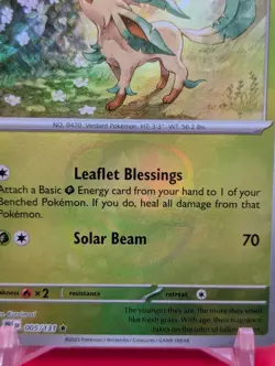 Pokemon TCG Leafeon 005/131 Master Ball Reverse Holo Prismatic Evolutions (B) - Image 2