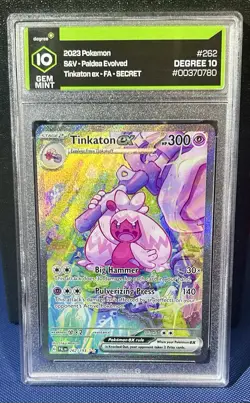 Degree Graded Gem Mint 10 Pokemon TCG: Tinkaton EX Paldea Evolved 262/193 *READ* - Image 1