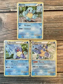 Pokemon HGSS Unleashed Non Holo Lot Squirtle Wartortle Blastoise *LP 2010 - Image 1