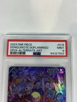 One Piece Donquixote Doflamingo Leader OP04-019 English Alt Art PSA 9 Kingdoms - Image 2