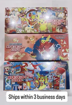 Pokemon Center Japan Card Special Box Tohoku Hiroshima Fukuoka 3 Set Sealed - Image 1