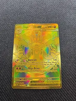 Pokemon TCG Mega Lucario EX Gold Card 188/132 Mega Evolution Print - Image 1