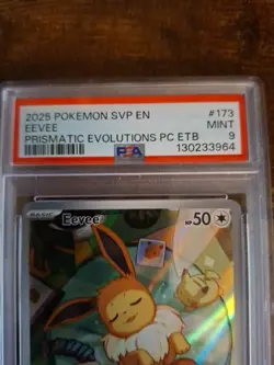Pokemon TCG Prismatic Evolutions - SVP173 Eevee - Pokemon Center Stamped - PSA 9 - Image 2