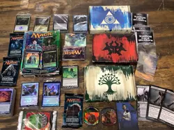 LARGE SEALED MTG LOT Packs Decks Promo Cards Some Vintage Older New Magic Cards - Image 1
