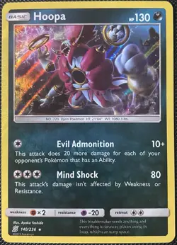 Hoopa 140/236 Sm-Unified Minds Holo - Pokemon Card - Image 1