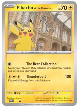 NEW PIKACHU AT THE MUSEUM NATURAL HISTORY MUSEUM JUMBO CARD - FREE POSTAGE - Image 2