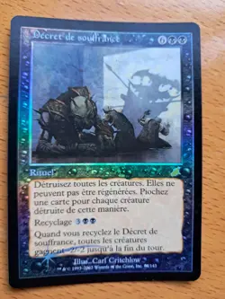 decret de souffrance fleau foil carte magic the gathering - Image 1