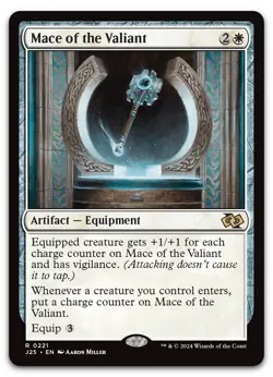 Mace of the Valiant #221 (NM) Foundations Jumpstart J25 Magic MTG - Image 1