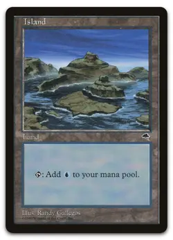 Island (Inlet) #338 (NM) Tempest TMP Magic MTG - Image 1