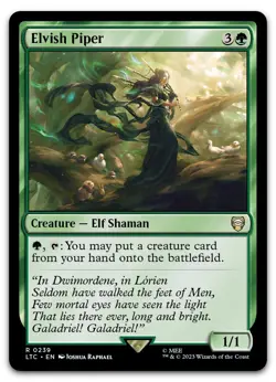 Elvish Piper #239 (NM) Lord of the Rings LTC Magic MTG - Image 1