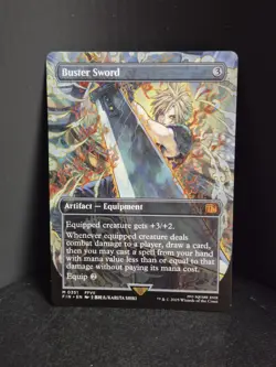Buster Sword #0351 (Borderless - Regular) Magic the Gathering: Final Fantasy - Image 1