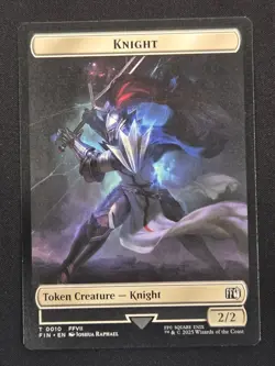 Hero (0002) // Knight Double-Sided Token FINAL FANTASY 2 // 10 MTG Regular - Image 1