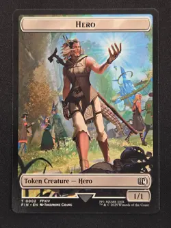 Hero (0002) // Knight Double-Sided Token FINAL FANTASY 2 // 10 MTG Regular - Image 2